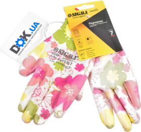 Рукавички робочі Sigma трикотажні з поліуретановим покриттям білі