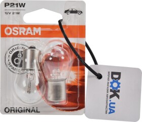 Автолампа Osram Original P21W BA15s 21 W прозрачная 7506-02B