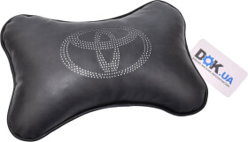 Подушка-підголовник StatusCASE чорна з логотипом Toyota ap005002
