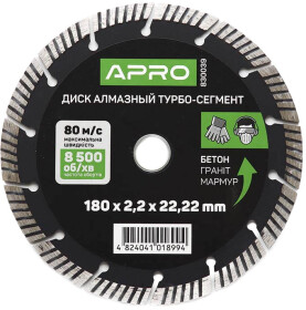 Круг відрізний Apro 830039 180 мм