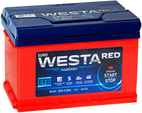 Аккумулятор Westa 6 CT-63-R EFB Start Stop WEFB6300LB2