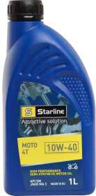 Моторное масло 4T Starline Moto 10W-40 полусинтетическое