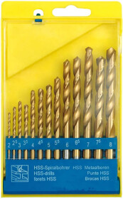 Набір свердл STHOR спіральних по металу 22310 2-8 мм 13 шт.