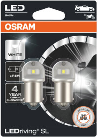 Автолампа Osram LEDriving SL R10W BA15s 1,2 W 5008DWP02B
