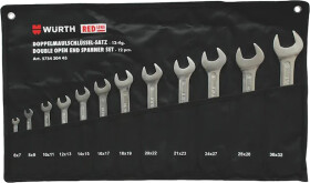Набір ключів ріжкових Würth Red Line 575430443 6x7-30x32 мм 12 шт