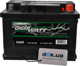 Акумулятор Gigawatt 6 CT-60-R 0185756009