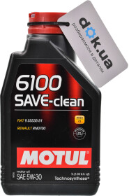 Моторное масло Motul 6100 Save-Clean 5W-30 полусинтетическое