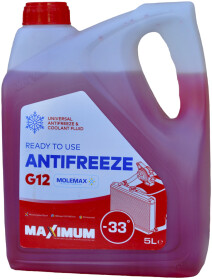Готовый антифриз Maximum Anti-Freeze G12 красный -33 °C