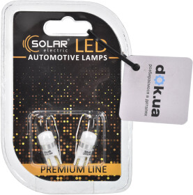 Автолампа Solar Premium Line T10 W2,1x9,5d біла SL1340