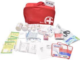 Аптечка автомобільна Poputchik DIN 13164 (Євростандарт) у м'якому чохлі 02-035-M