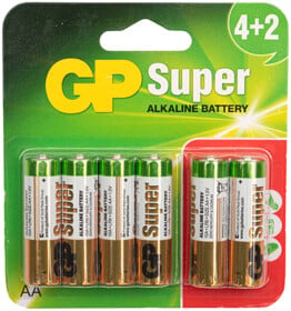 Батарейка GP Super Alkaline 15A-U6 AA (пальчикова) 1,5 V 6 шт