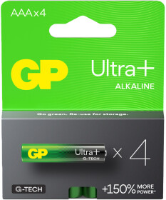 Батарейка GP Ultra Plus Alkaline 24AUP21-SB4 AAA (мизинчиковая) 1,5 V 4 шт