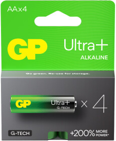 Батарейка GP Ultra Plus Alkaline 15AUP21-SB4 AA (пальчикова) 1,5 V 4 шт