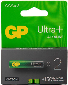 Батарейка GP Ultra Plus Alkaline 24AUP21-SB2 AAA (мізинчикова) 1,5 V 2 шт