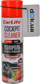 Поліроль для салону Carlife Cockpit Cleaner Extra Mat полуниця 500 мл