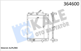 Радиатор охлаждения двигателя Kale Oto Radyatör 364600