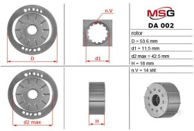 Бендикс стартера MSG da002rotor