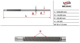 Ремкомплект рулевой рейки MSG me204c