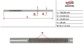 Кермова рейка MSG au249c