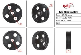 Насос ГУР MSG me042pul