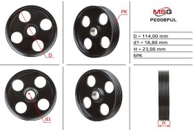 Шкив насоса ГУР MSG pe008pul