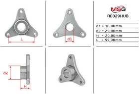 Насос ГУР MSG re029hub