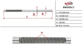 Ремкомплект рулевой рейки MSG BW205C1