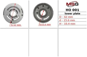 Насос ГУР MSG HO001LPLATE