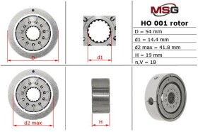 Насос ГУР MSG HO001ROTOR