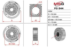 Насос ГУР MSG FO044ROTOR