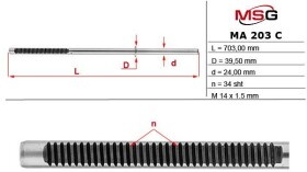 Ремкомплект рулевой рейки MSG MA203C