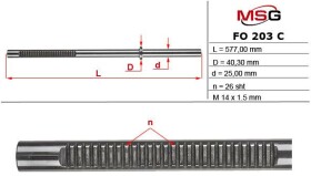 Ремкомплект рулевой рейки MSG FO203C