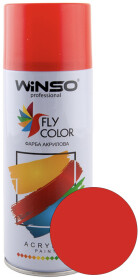 Аэрозольная краска Winso Fly Color транспортный красный RAL 3020 глянцевая 450 мл