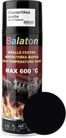 Аерозольна фарба Balaton MAX 600°C чорна глянсова термостійка 400 мл