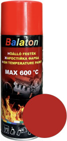 Аерозольна фарба Balaton MAX 600°C червона глянсова термостійка 400 мл