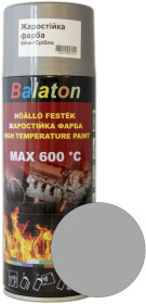 Аэрозольная краска Balaton MAX 600°C Silver глянцевая термостойкая 400 мл