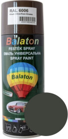 Аерозольна фарба Balaton Універсальна сіро-оливкова RAL 6006 глянсова 400 мл