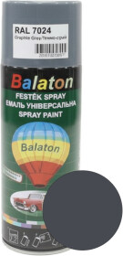 Аерозольна фарба Balaton Універсальна графітова сіра RAL 7024 глянсова 400 мл