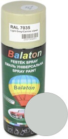 Аерозольна фарба Balaton Універсальна світло-сіра RAL 7035 глянсова 400 мл