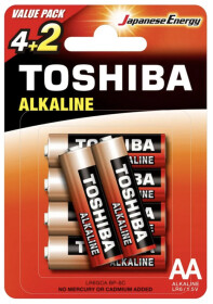Батарейка TOSHIBA 4904530101816 AA (пальчиковая) 1,5 V 6 шт