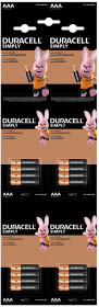 Батарейка Duracell Simply 5000394129931 AAA (мізинчикова) 1,5 V 16 шт