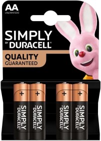 Батарейка Duracell Simply LR6MN15002 AA (пальчикова) 1,5 V 4 шт