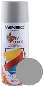 Аерозольна фарба Winso Fly Color сріблясто-сіра RAL 9022 термостійка 450 мл