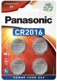 Батарейка Panasonic CR-2016EL/4B CR2016 3 V 4 шт