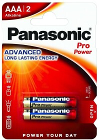Батарейка Panasonic Pro Power LR03XEG/2BP AAA (мизинчиковая) 1,5 V 2 шт