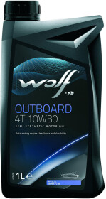 Моторное масло 4T Wolf Outboard 10W-30 полусинтетическое