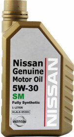 Моторное масло Nissan Motor Oil SM 5W-30 синтетическое