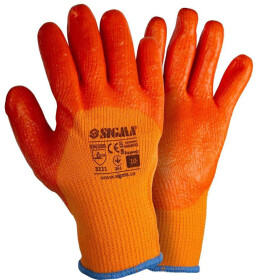 Рукавички робочі Sigma трикотажні з покриттям ПВХ помаранчеві