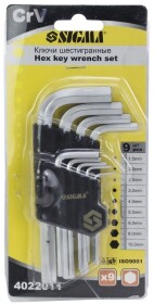 Набор ключей шестигранных Sigma 4022011 1,5-10 мм 9 шт