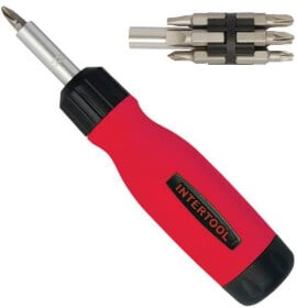 Викрутка реверсивна з набором бит Intertool VT1003